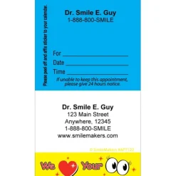 Appointment Cards<SmileMakers Custom We Love Your Eyes Sticker Appointment Cards - Appointment Cards from