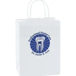 Take Home Bags | Take Home Bags<SmileMakers Custom White Paper Bags - Medium - Take Home Bags from