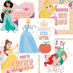 Disney Stickers | Character Stickers<SmileMakers Disney Princess Dare to Sparkle Glitter Stickers - Stickers from