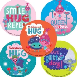 Character Stickers<SmileMakers Dreamworks’ Trolls Glitter Stickers - Stickers from