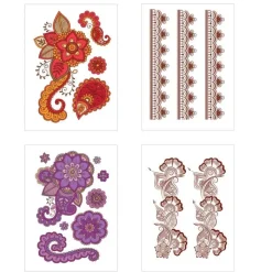 Toys | Toys & Prizes<SmileMakers Floral Henna Temporary Tattoos - Temporary Tattoos from