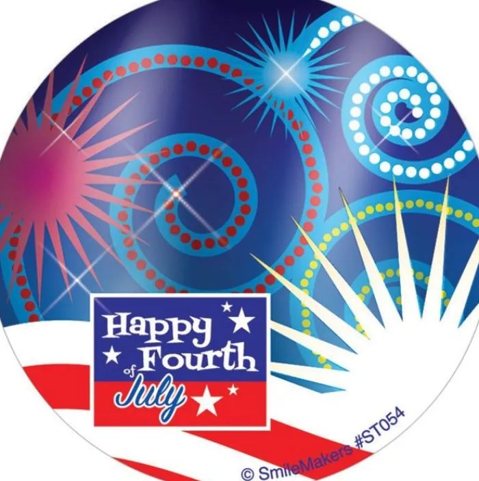 Fourth Of July | Other Fun Stickers<SmileMakers Foil Fireworks Assorted Stickers - 4th of July/Patriotic Stickers from