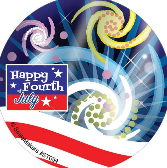 Fourth Of July | Other Fun Stickers<SmileMakers Foil Fireworks Assorted Stickers - 4th of July/Patriotic Stickers from