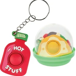 Fidget & Distraction Toys | Fidget & Distraction<SmileMakers Food Fidget Popper Backpack Pull in 2" Capsules - Capsule Toys from