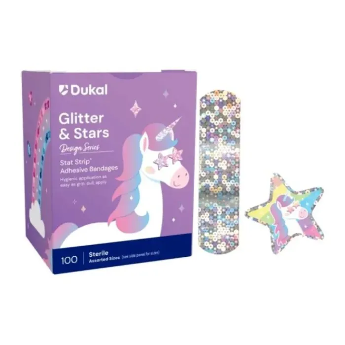 Bandages | Medical Practice Essentials<SmileMakers Glitter Stars & Strips Bandages - Case - Bandages from