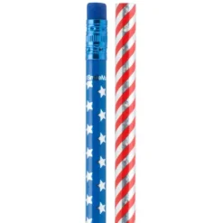 Fourth Of July | Pencils & Coloring<SmileMakers Glitter USA Flag Pencils - Pencils from
