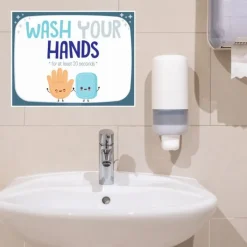 Wall Decals<SmileMakers Horizontal Wash Your Hands Wall Decal- Office Décor from
