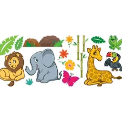 Wall Decals<SmileMakers Jungle Friends Assorted Wall Decals - Office Décor from