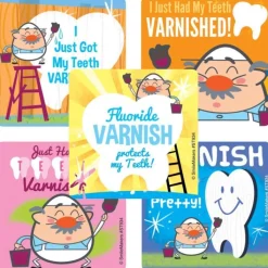 Dental Stickers | Other Fun Stickers<SmileMakers 100 Just Varnished My Teeth Stickers -