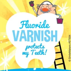 Dental Stickers | Other Fun Stickers<SmileMakers 100 Just Varnished My Teeth Stickers -