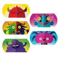 Bandages | Medical Practice Essentials<KidCare ™ Monster Mini Strip Bandages - Bandages from SmileMakers