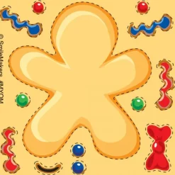 Christmas | Other Fun Stickers<SmileMakers Make-Your-Own Gingerbread Man Stickers - Make-Your-Own Stickers from