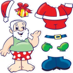 Christmas | Other Fun Stickers<SmileMakers Make-Your-Own Santa Stickers - Make-Your-Own Stickers from