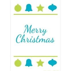 Christmas | Recall Cards<SmileMakers Merry Christmas Blue & Green Recall Cards - Custom Recall Cards from
