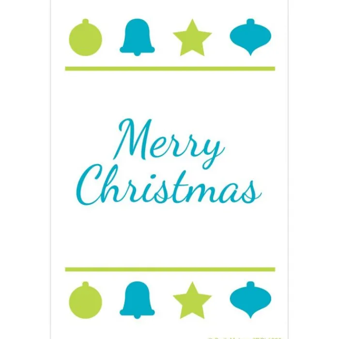 Christmas | Recall Cards<SmileMakers Merry Christmas Blue & Green Recall Cards - Custom Recall Cards from