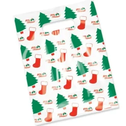 Christmas | Take Home Bags<SmileMakers Merry Christmas Scatter Print Bags - Full Color Scatter Bags from