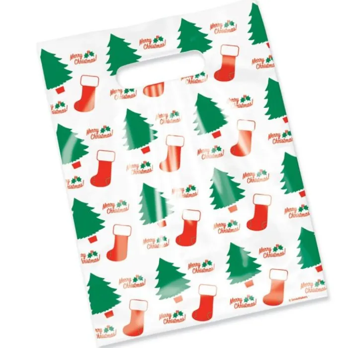 Christmas | Take Home Bags<SmileMakers Merry Christmas Scatter Print Bags - Full Color Scatter Bags from