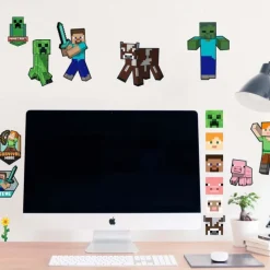 Wall Decals<SmileMakers Minecraft Characters Wall Decals - Office Décor from