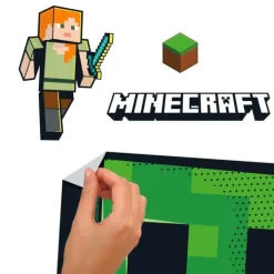 Wall Decals<SmileMakers Minecraft Creeper Giant Peel & Stick Wall Decals - Office Décor from