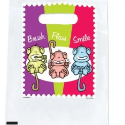Take Home Bags | Take Home Bags<SmileMakers Monkey Spotlight Bags - Standard Dental Bags from