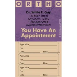 Appointment Cards<SmileMakers Ortho Appointment Three Sticker Appt Cards - Dental Appointment Cards from