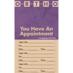 Appointment Cards<SmileMakers Ortho Appointment Three Sticker Appt Cards - Dental Appointment Cards from