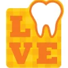 Wall Decals<SmileMakers Plaid Love Tooth Wall Decal - Office Decor from