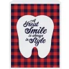 Take Home Bags | Take Home Bags<SmileMakers Plaid Smile Style Tooth Paper Bags - Take Home Bags from