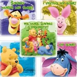 Disney Stickers | Character Stickers<SmileMakers Pooh Bank Stickers - Character Stickers from