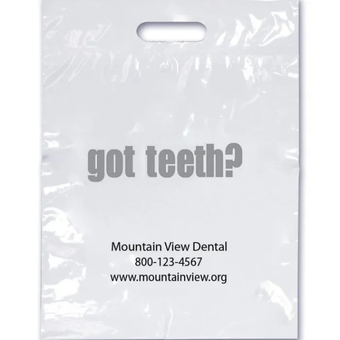 Take Home Bags | Take Home Bags<SmileMakers 7 1/2" x 9" Custom 1-Color Take Home Bags - Office Supplies from