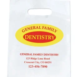 Take Home Bags | Take Home Bags<SmileMakers 7 1/2" x 9" Custom 2-Color Take Home Bags - Office Supplies from