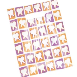 Take Home Bags | Take Home Bags<SmileMakers Scatter Orange & Purple Tooth Bags - Scatter Dental Bags from