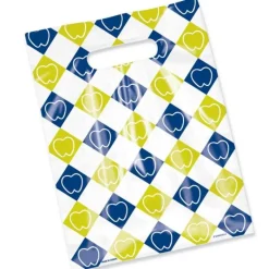Take Home Bags | Take Home Bags<SmileMakers Scatter Print Tooth Checkers Bags - Scatter Dental Bags from