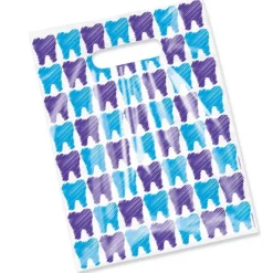Take Home Bags | Take Home Bags<SmileMakers Scatter Print Tooth Sketch Bags - Scatter Dental Bags from