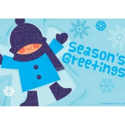 Seasons | Christmas<SmileMakers Season's Greetings Playful Recall Cards - Custom Recall Cards from