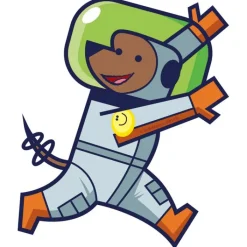 Wall Decals<SmileMakers Silly Space Dog Astronaut Wall Decal - Office Décor from