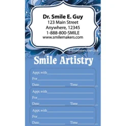 Appointment Cards<SmileMakers Smile Artistry Three Sticker Appt Cards - Dental Appointment Cards from