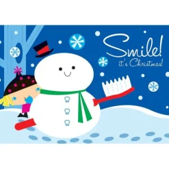 Christmas<SmileMakers Smile It's Christmas Greeting Cards with Envelopes - Dental Greeting Cards from