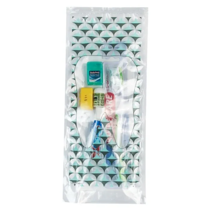 Ready-to-go Dental Kits | Dental Kits<SmileCare ™ Adult Geo Tooth Preference Zippered Bag Dental Kits - Dental Kits From SmileMakers
