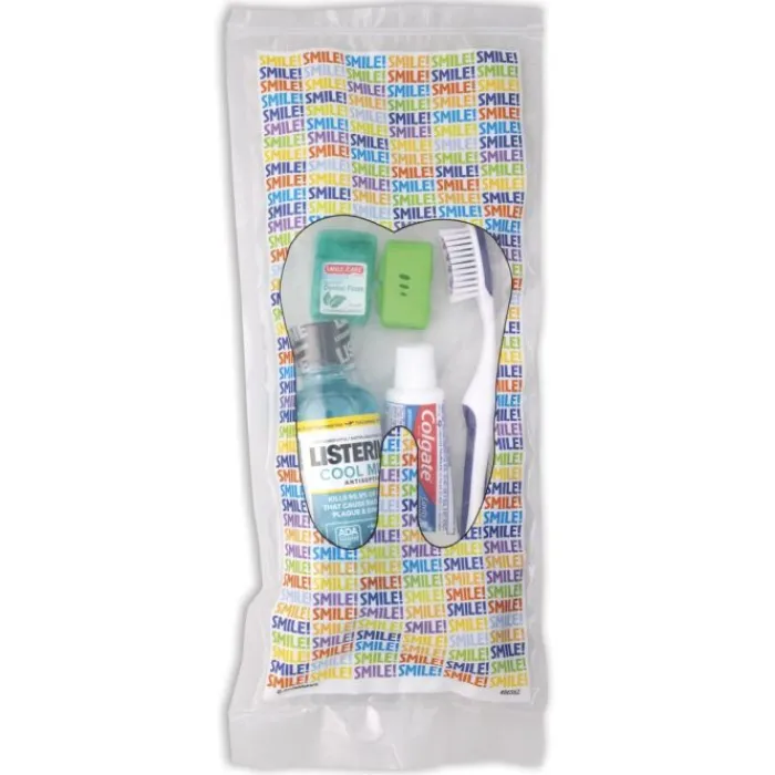 Dental Kits | Dental Practice Essentials<SmileMakers SmileCare™ Adult Smile! Basic Colgate with Listerine Zippered Bag Dental Kits - Dental Kits from