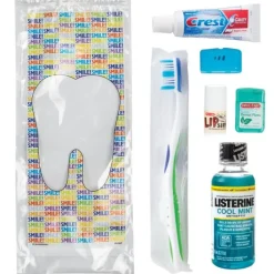 Dental Kits | Dental Practice Essentials<SmileMakers SmileCare™ Adult Smile! Preference with Listerine Zippered Bag Dental Kits - Dental Kits from