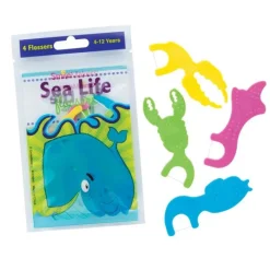 Dental Practice Essentials<SmileCare ™ Sea Life Flosser Packs - Dental Floss from SmileMakers