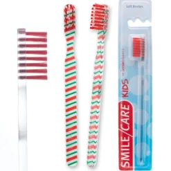 Christmas | Toothbrushes<SmileCare ™ Youth Scatter Candy Cane Toothbrushes - Toothbrushes from SmileMakers