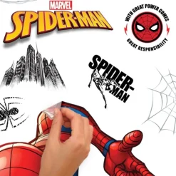Wall Decals<SmileMakers Spider-Man Peel & Stick Growth Chart W