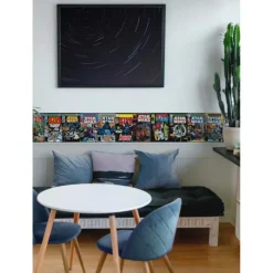 Wall Decals<SmileMakers Star Wars Comic Books Peel & Stick Border - Office Décor from