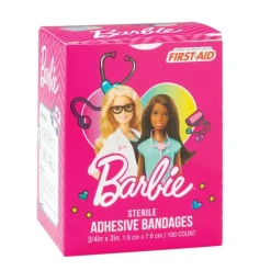 Bandages | Medical Practice Essentials<First Aid Stat Strip® Barbie Bandages - Bandages from SmileMakers