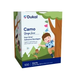 Bandages | Medical Practice Essentials<First Aid Stat Strip® Blue & Pink Camouflage Bandages - Case - Bandages from SmileMakers