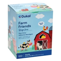 Bandages | Medical Practice Essentials<SmileMakers Stat Strip® Farm Friends Bandages - Case - Bandages from