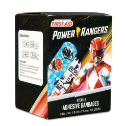 Bandages | Medical Practice Essentials<SmileMakers Stat Strip® Power Rangers Bandages - Case - Bandages from