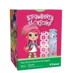 Bandages | Medical Practice Essentials<First Aid Stat Strip® Strawberry Shortcake Bandages - Bandages from SmileMakers